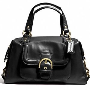 COACH Campbell Leather Black Purse